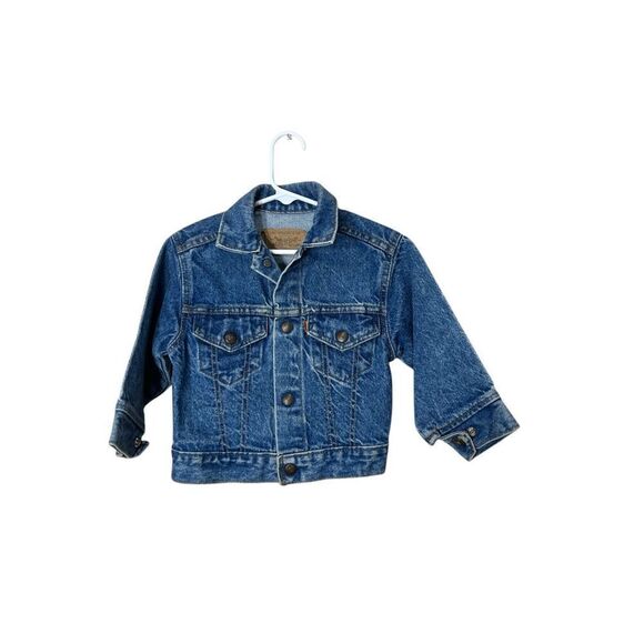 Vintage Levi’s Orange Tab Toddler Denim Jacket Harley Davidson Size 3
